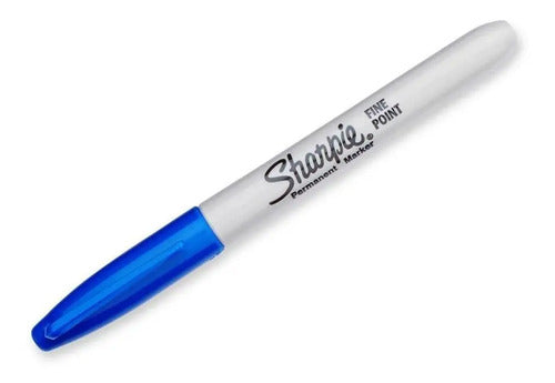 Sharpie Azul Oscuro Permanente Punta Fina