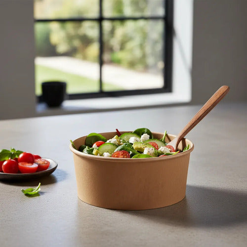 Bowl Kraft 44oz - 184x70mm Sin Tapa  X 50 Unidades Kraft