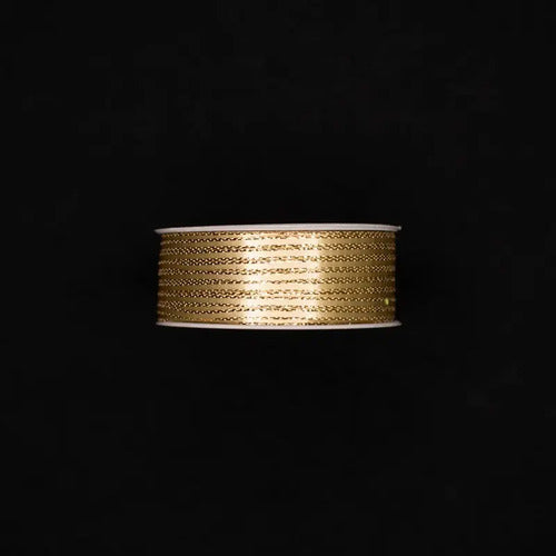 Cinta Borde Lurex Oro Color Dorado Raso Tela 100 Mts X 3mm Ocre