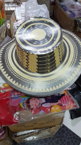 Sombrero Vueltiao De Cartón X 12 Unidades Marrón Estandar