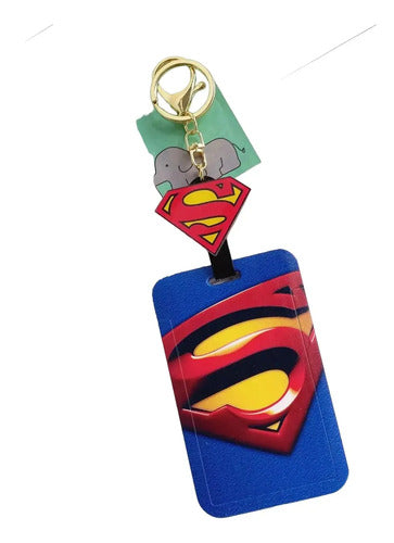 Porta Carnet Yoyo Porta Documentos Acrílico Superman Azul Y Rojo