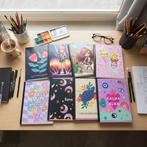 Cuaderno Grande Cosido Rayado 50 Hojas X 6 Unidades