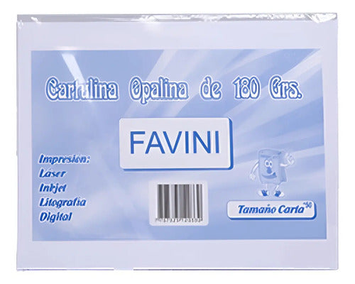 Cartulina Opalina Digital 180gr Tamaño Carta X 200 Hojas Blanco