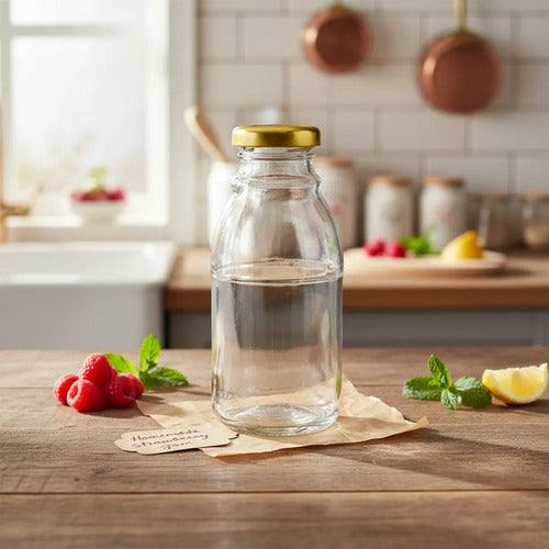 12 Pcs Frasco Envase De Vidrio Conservas, Decoración 280 Ml Transparente