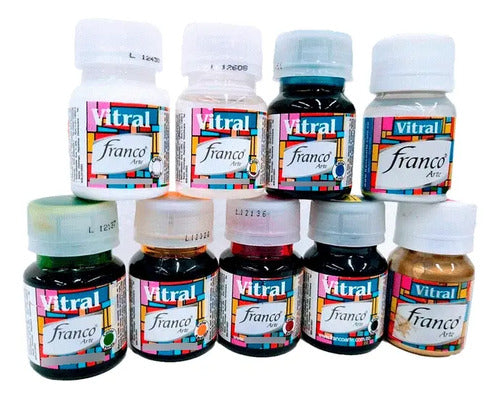 Pintura Vitral Franco Arte 30ml - 6 Colores