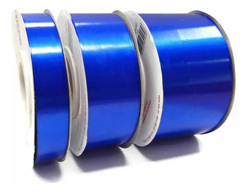 Cinta Azul Decorativa Papel Moños 5cm X 45 Mts Azul 5cm