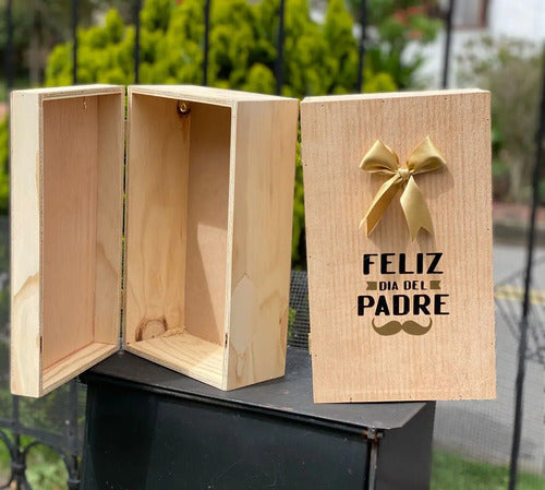 Caja Cofre Madera Para Regalo Día Del Padre 35x21x14 Cm Madera Día Del Padre