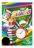 Papel Silueta 1/8 Colores Negro X 50 Unidades  Negro