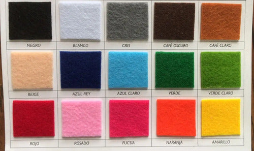 Tela De Fieltro 100 X 70 Cm - 6 Colores  Surtido