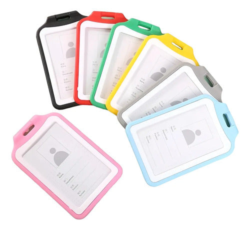 Porta Carnet Escarapela Vertical Colores X 4 Unidades
