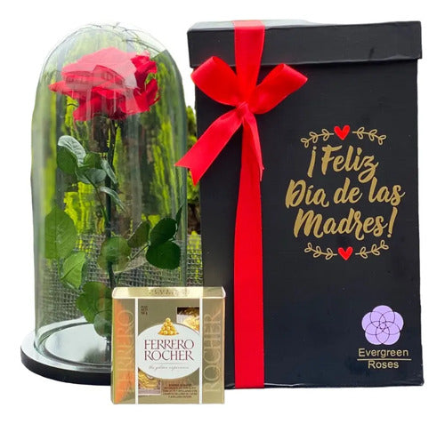 Rosa Preservada Cúpula Caja Regalo Ferrero Dia De La Madre Segun Disponibilidad Día De Las Madres
