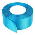 Cinta Azul Aguamarina Raso Tela Satín Moños 25 Mts X 3.5 Cm  Azul Aguamarina