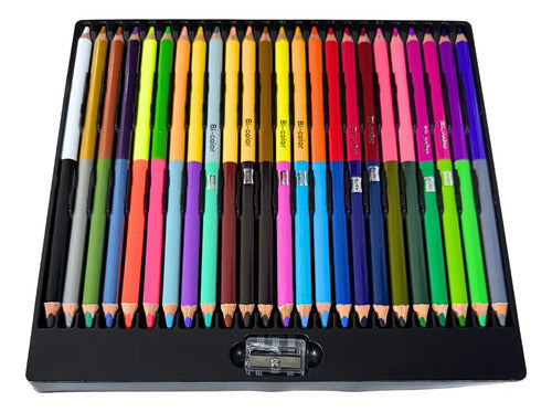 Colores Scribe Doble Punta 24 Lapices/48 Colores Surtido