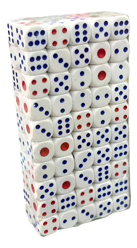 Dados Pequeños X 100 Unidades (50 Pares) 1x1cm Blanco