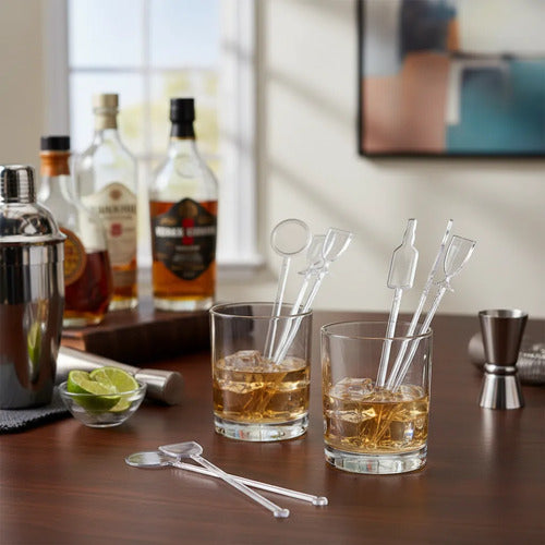 Mezclador Plastico Coctel X 500 Unidades Transparente