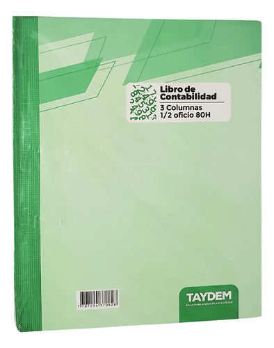 Libro De Contabilidad 80 Hojas - 1/2 Oficio Pasta Dura