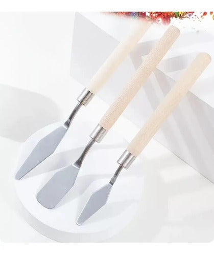Set De Espátulas Metalicas Oleo Pintura X 4