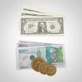 Billete Didáctico Surtido Dólar Y Peso Colombiano X 500 Pcs