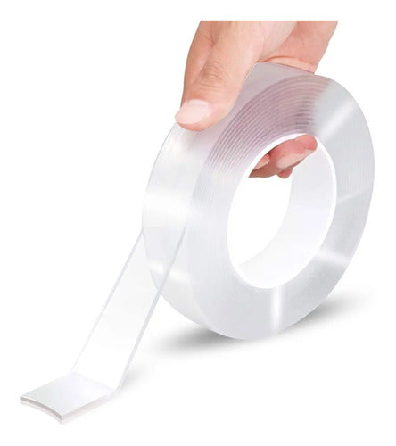 Cinta Adhesiva Doble Faz Invisible 18mm X 3 Metros Transparente