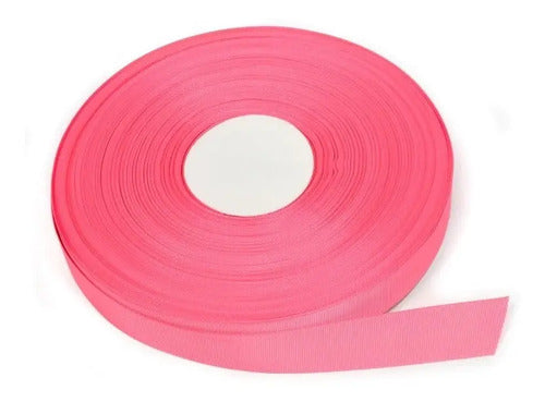 Cinta Faya Acanalada Rosado Medio 25mm X 100 Metros Rosa Oscuro