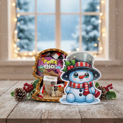 Regalo Ancheta Navidad Muñeco De Nieve