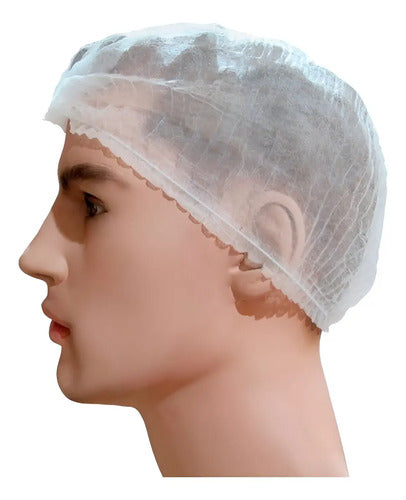 Cofia Gorro Malla Blanco Tipo Oruga Caja X 100 Unidades Blanco Esrandar