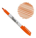 Sharpie Naranja Permanente Punta Fina X 4 Unidades