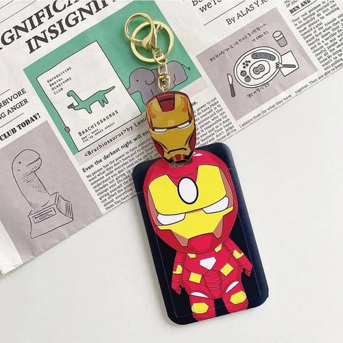 Porta Carnet Yoyo Porta Documentos Acrílico Iron Man Rojo Y Amarillo