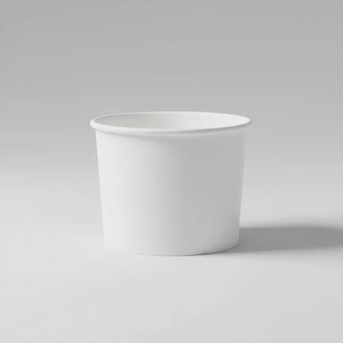 Vaso Desechable Cartón Helado 8oz X 50 Unidades Blanco
