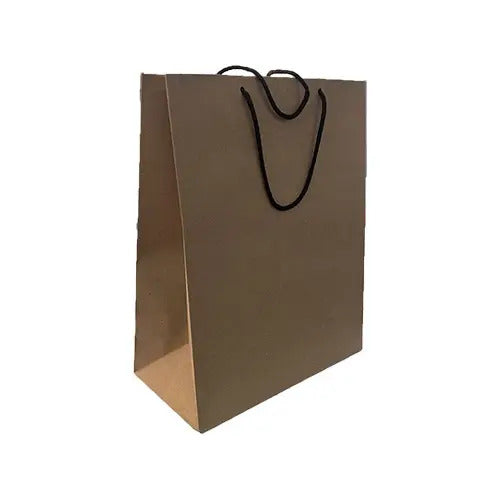 Bolsa Papel Kraft Con Manija 90gr  11.8x16.8x4.5 Cm X 12 Pcs