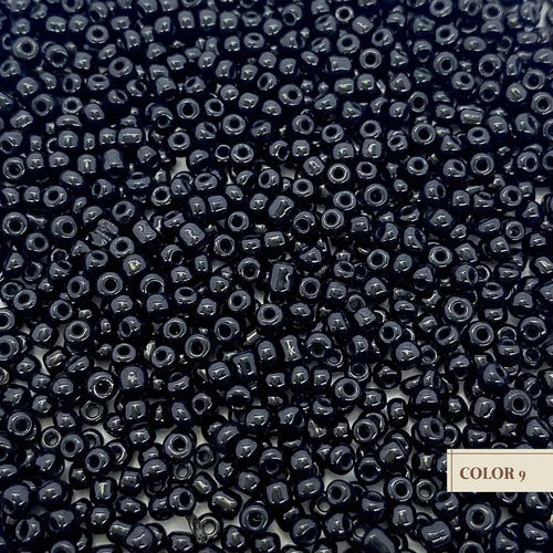 Chaquiras Pepas Bisutería Color Negro 8.8mm - 1.000und