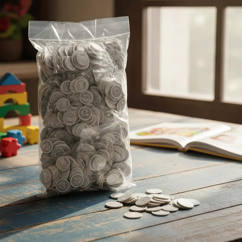 Monedas Didácticas En Cartón X 70 Pcs