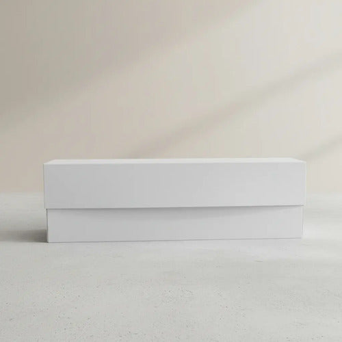 Caja Carton Blanca Porta Perro O Sushi Con Tapa X 100 Pcs Blanco