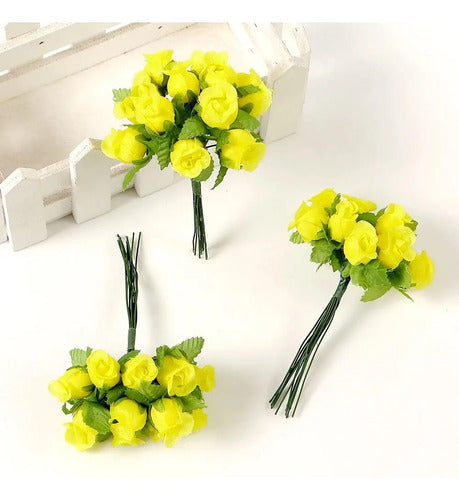 Mini Ramo Artificiales Pequeñas - 12 Ramos X 12 Rosas