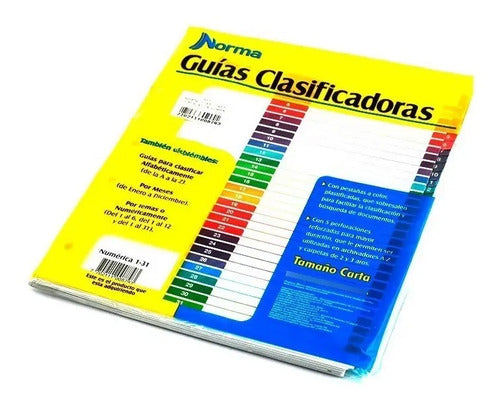 Guías Clasificadoras Del 1 Al 31 Norma - 3 Paquetes