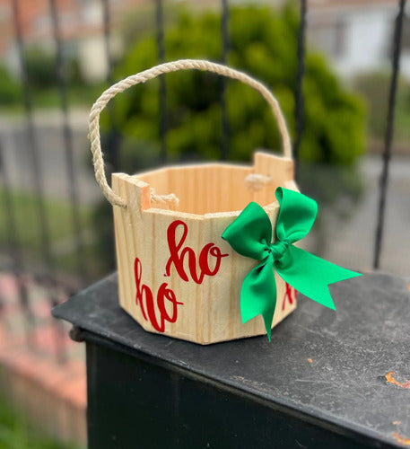 Ancheta Navideña Cubeta Con Vino