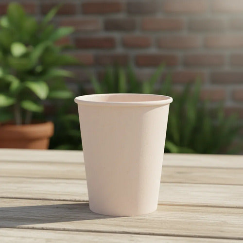 Vaso Ecológico De Caña 9 Oz Paquete X 50 Unidades Caqui Caña