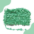 Cinta Bordada Con Pompones Verde Menta X 25 Mts Verde Menta Pompón