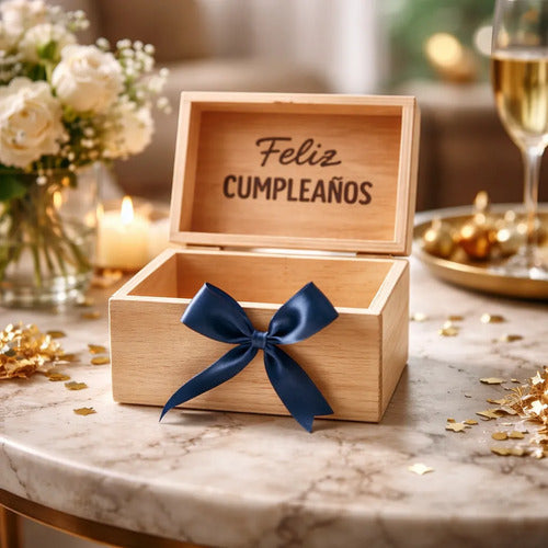 Cajas En  Madera Para Regalo De Feliz Cumpleaños