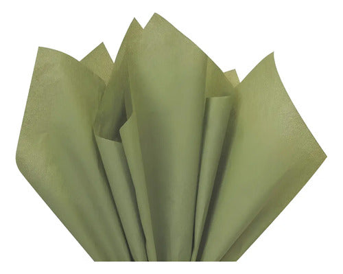Papel Seda Verde Oliva X 100 Unidades