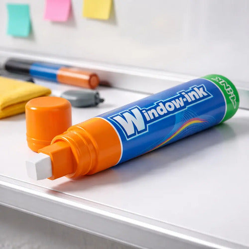 Marcador De Vinilo Tipo Posterman Window Ink 15 Mm Naranja Naranja