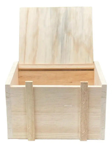 Caja Decorativa Baul Madera Pino Para Regalo 25x20x15 Cm  Madera