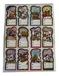 Tarjeta Adhesiva Navidad Grande Paquete X 108 Pcs