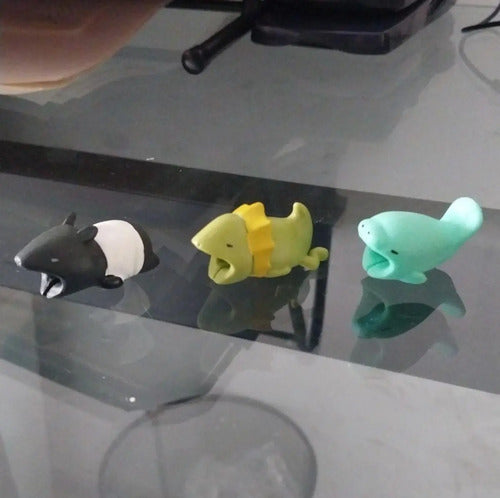 12 Unidades Protector Para Cable Bite Animales Bordó