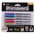 Marcador Permanente Metalizado Punta Fina Primavera X5