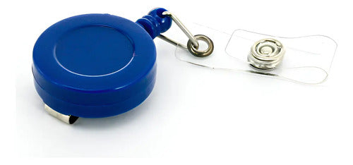 Yoyo Retráctil Porta Carnet Azul X 12 Unidades Azul