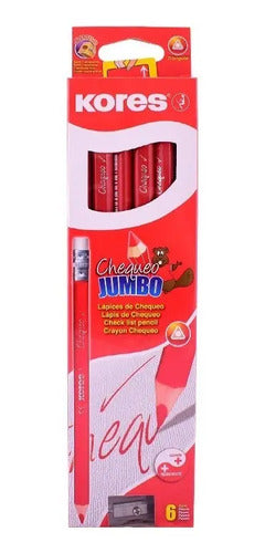 Lápiz Coach Kores Jumbo X6 Rojo
