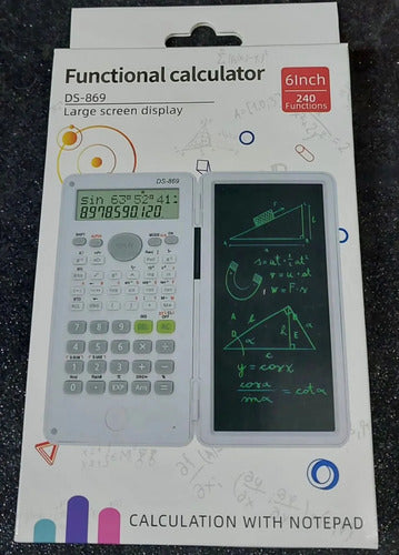 Calculadora Multifuncional Con Block De Notas Lcd Blanco