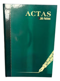 Libro De Actas 300 Folios 150 Hojas Verde