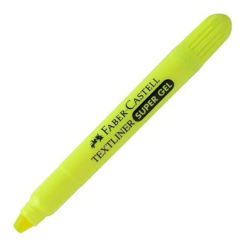 Resaltador Super Gel Faber Castell Amarillo Caja X 6